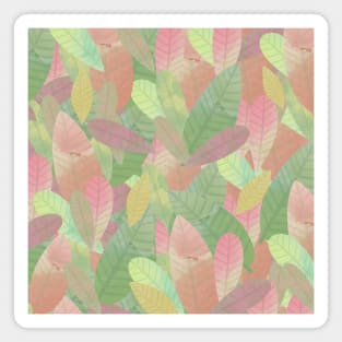 Watercolor leaves pattern Magnet